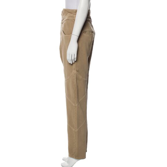 NWT Retrofête Washed Terry Pant in Beige Khaki Cotton High Rise Small NO BELT - Picture 7 of 16